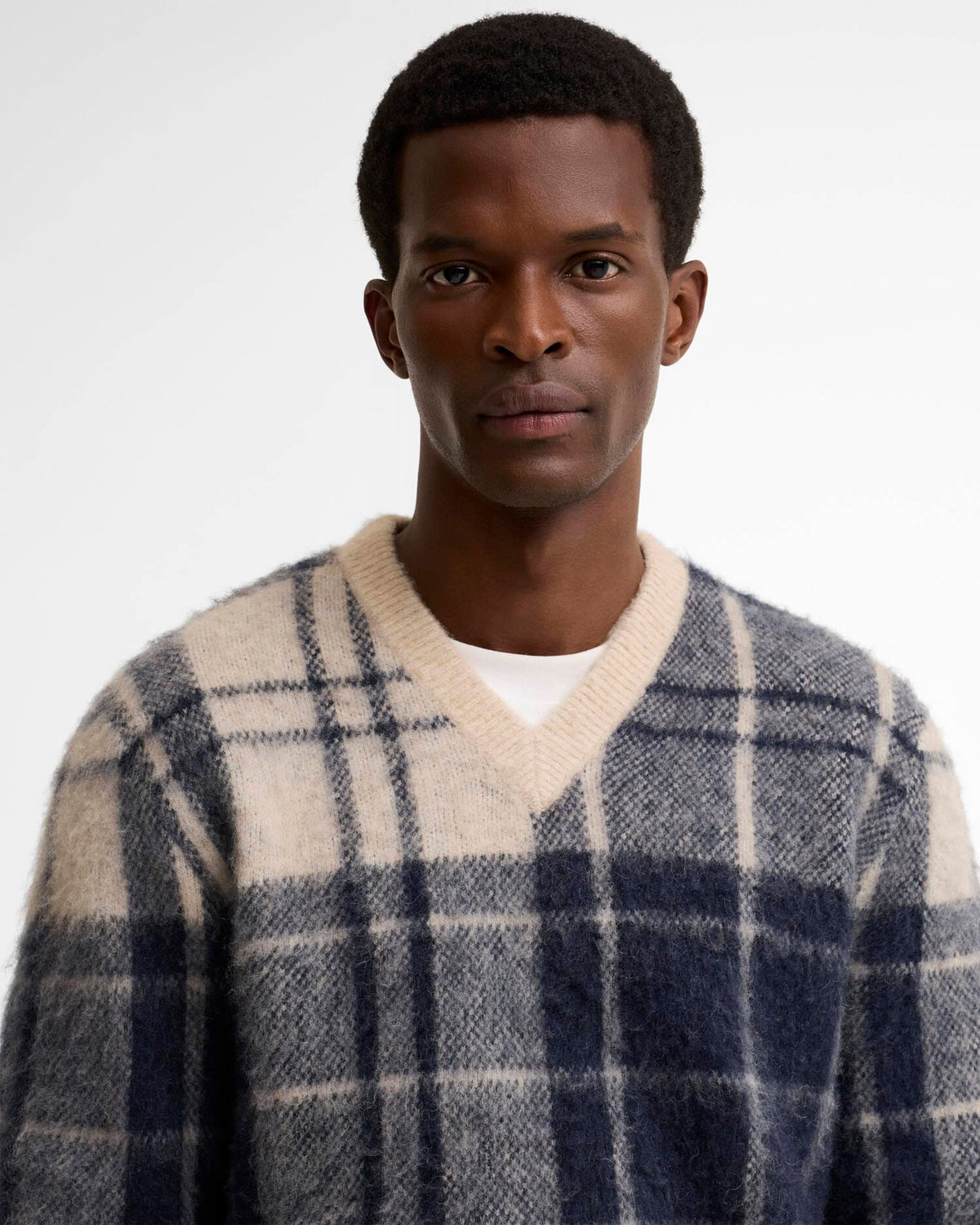 Barbour Sweaters Hunham Tartan V-Neck Jumper
