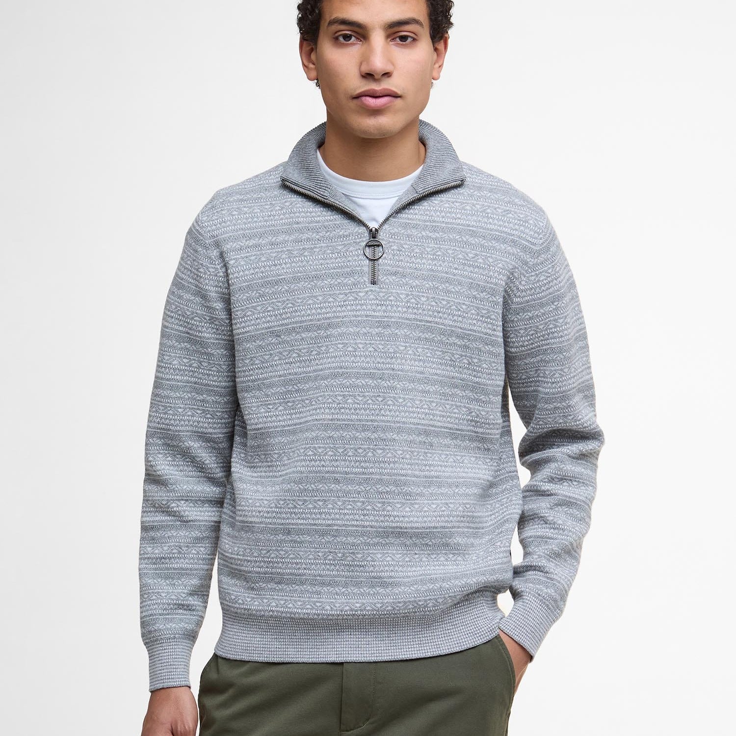 Barbour Sweaters LIGHT GREY / S Dartfield Half-Zip Jumper