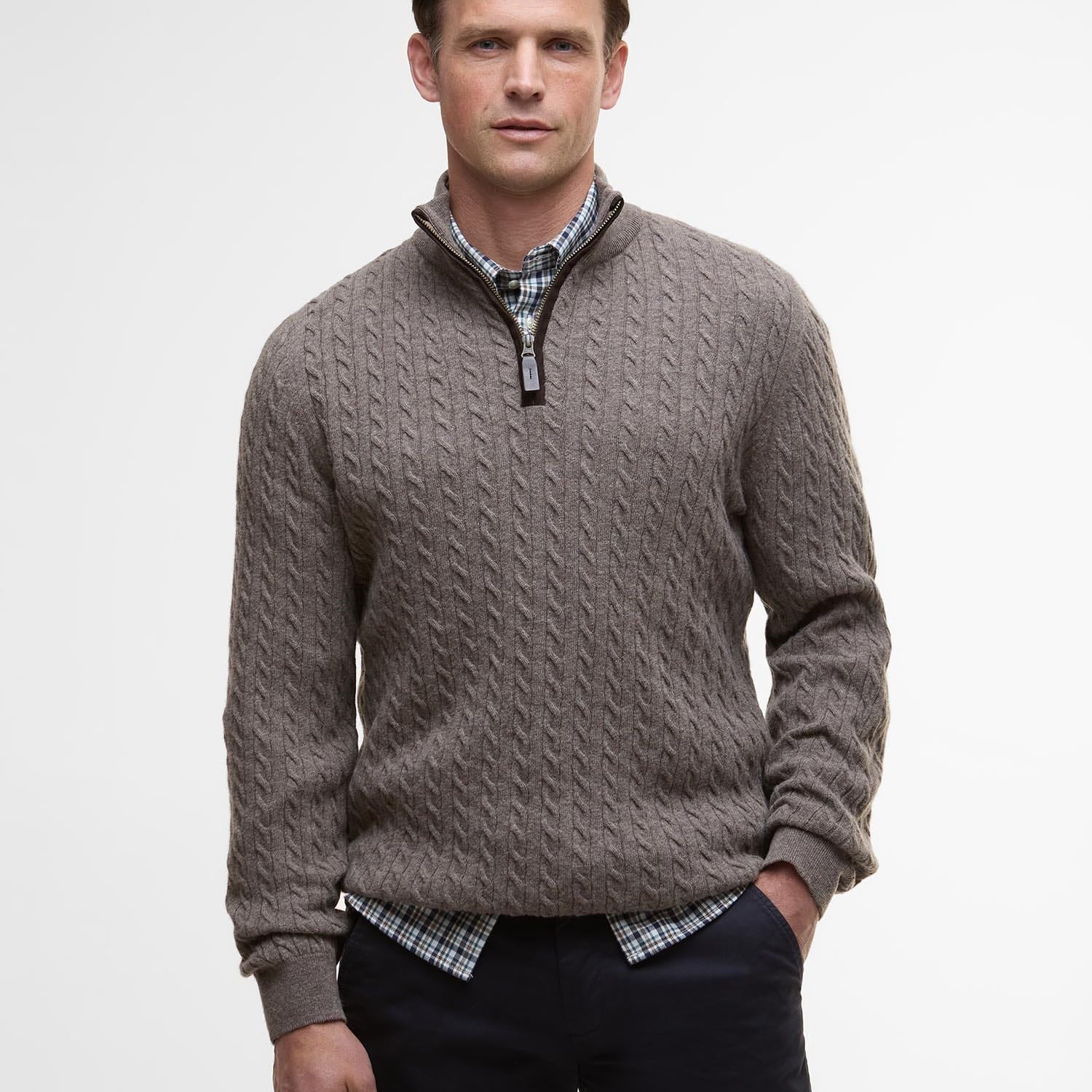 Barbour Sweaters MILITARY MARL / S Ramsden Half-Zip Jumper