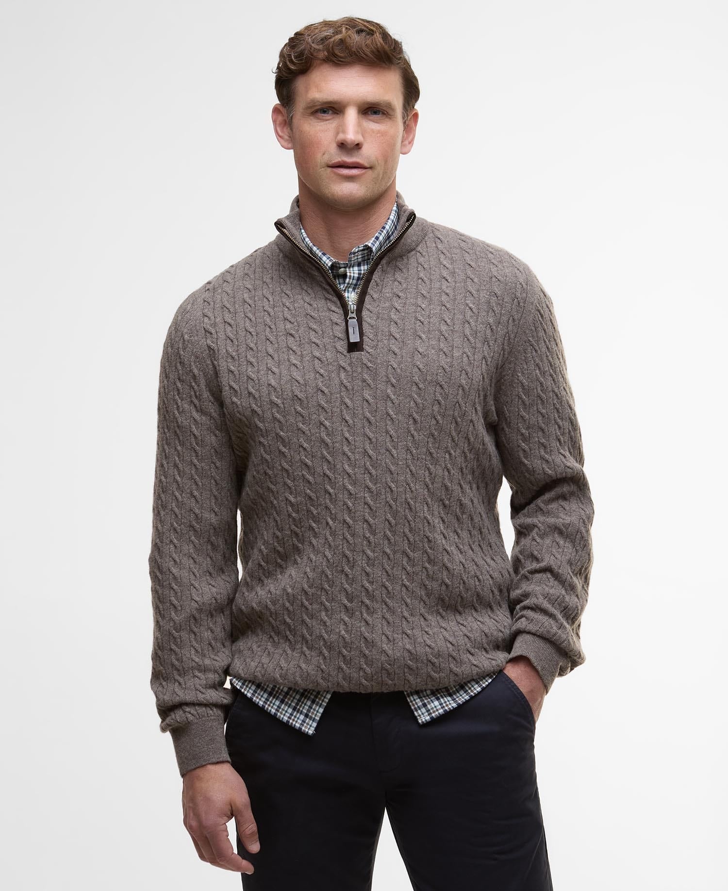 Barbour Sweaters MILITARY MARL / S Ramsden Half-Zip Jumper