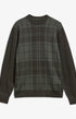 Barbour Sweaters Mineral Tartan Crew Neck Jumper