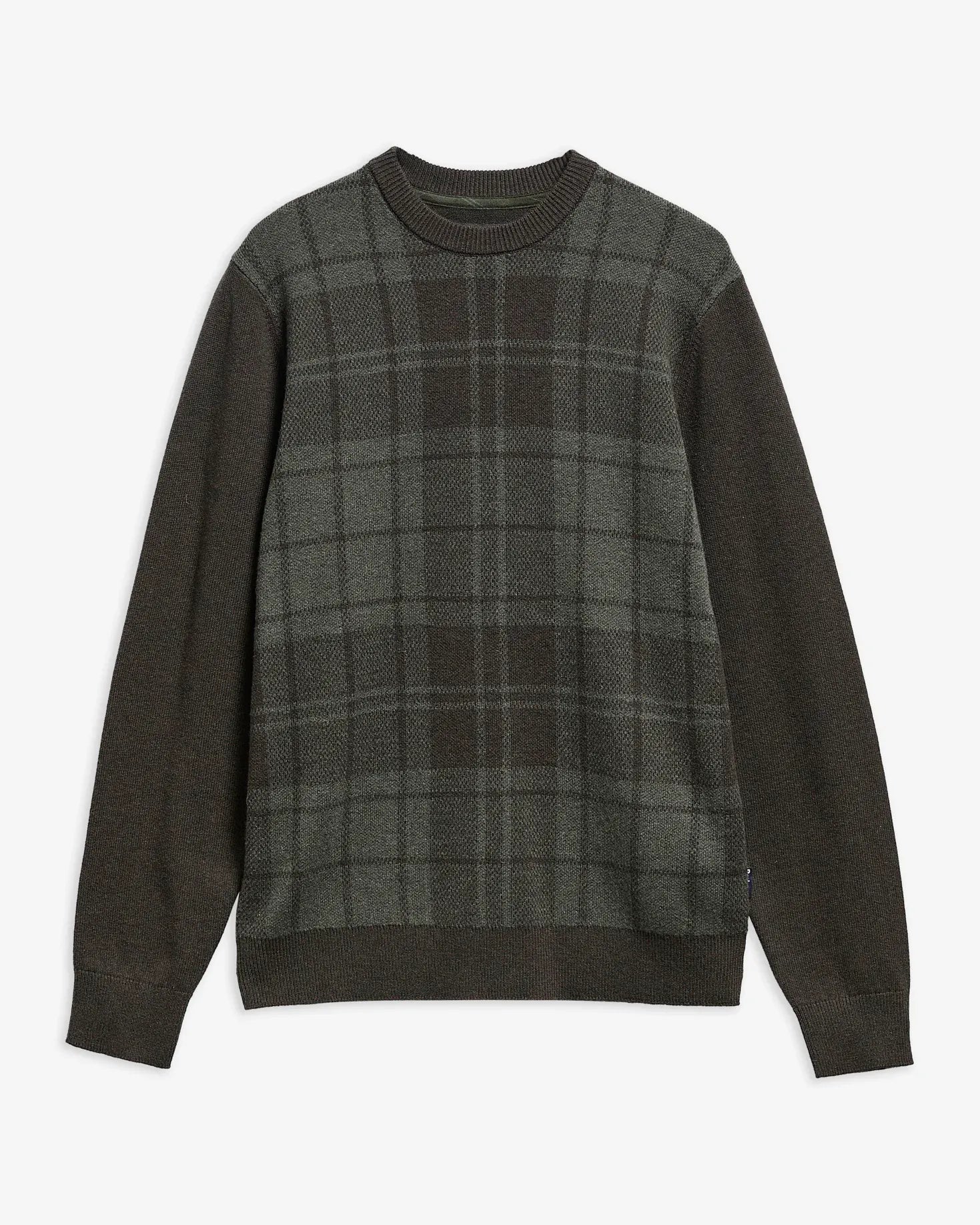 Barbour Sweaters Mineral Tartan Crew Neck Jumper