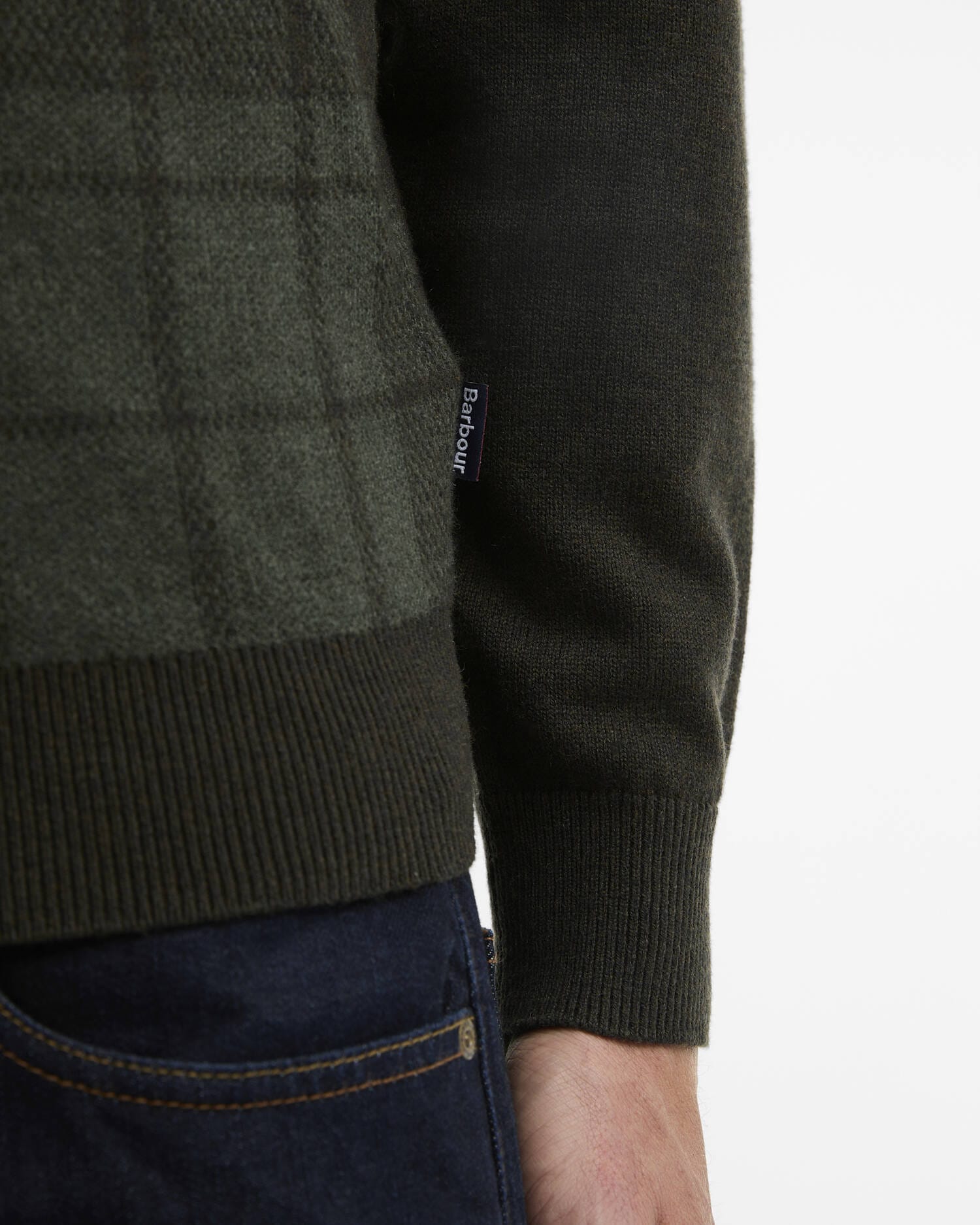 Barbour Sweaters Mineral Tartan Crew Neck Jumper