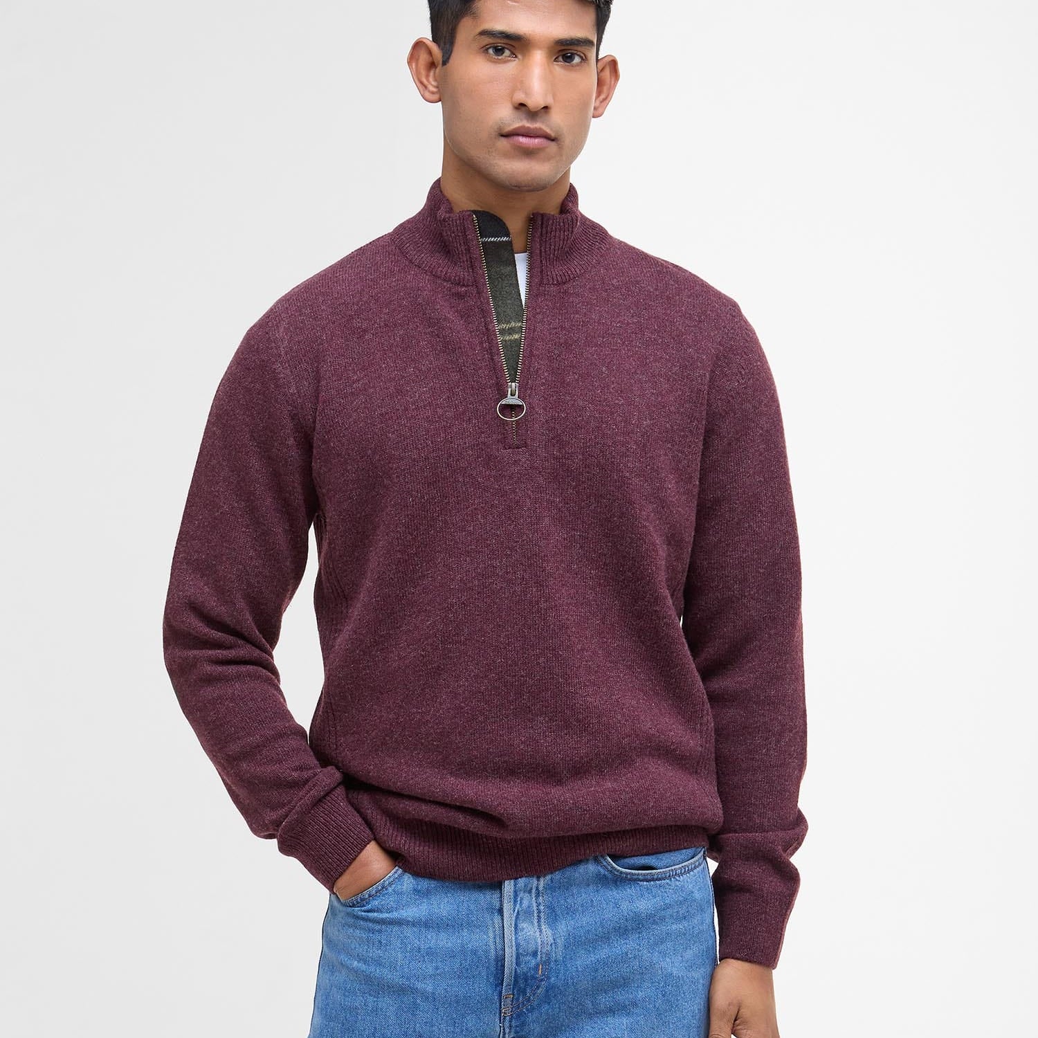 Barbour Sweaters RUBY MARL / S Holden Half Zip Jumper