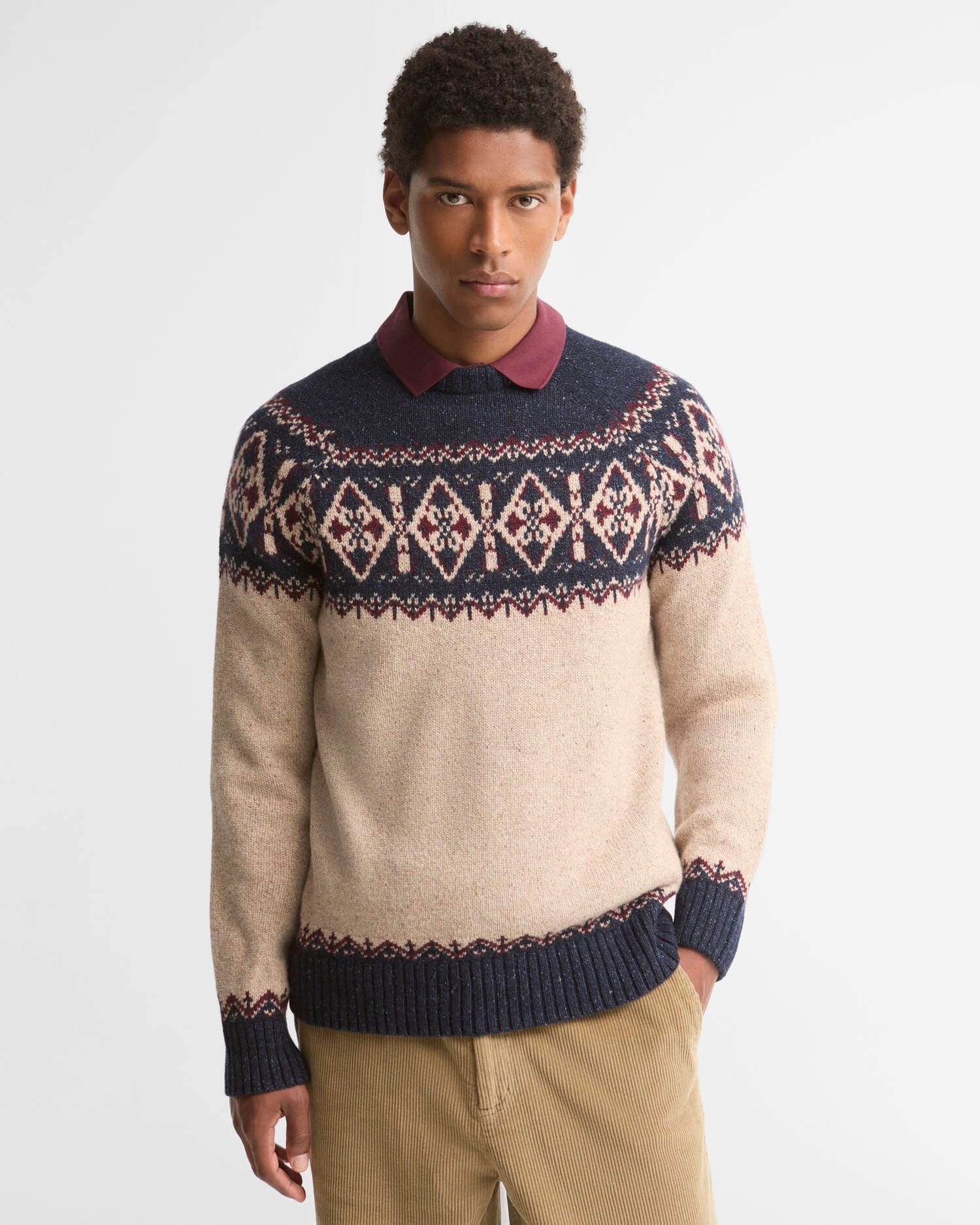 Barbour Sweaters Tisbury Fair Isle Crew Neck Jumper