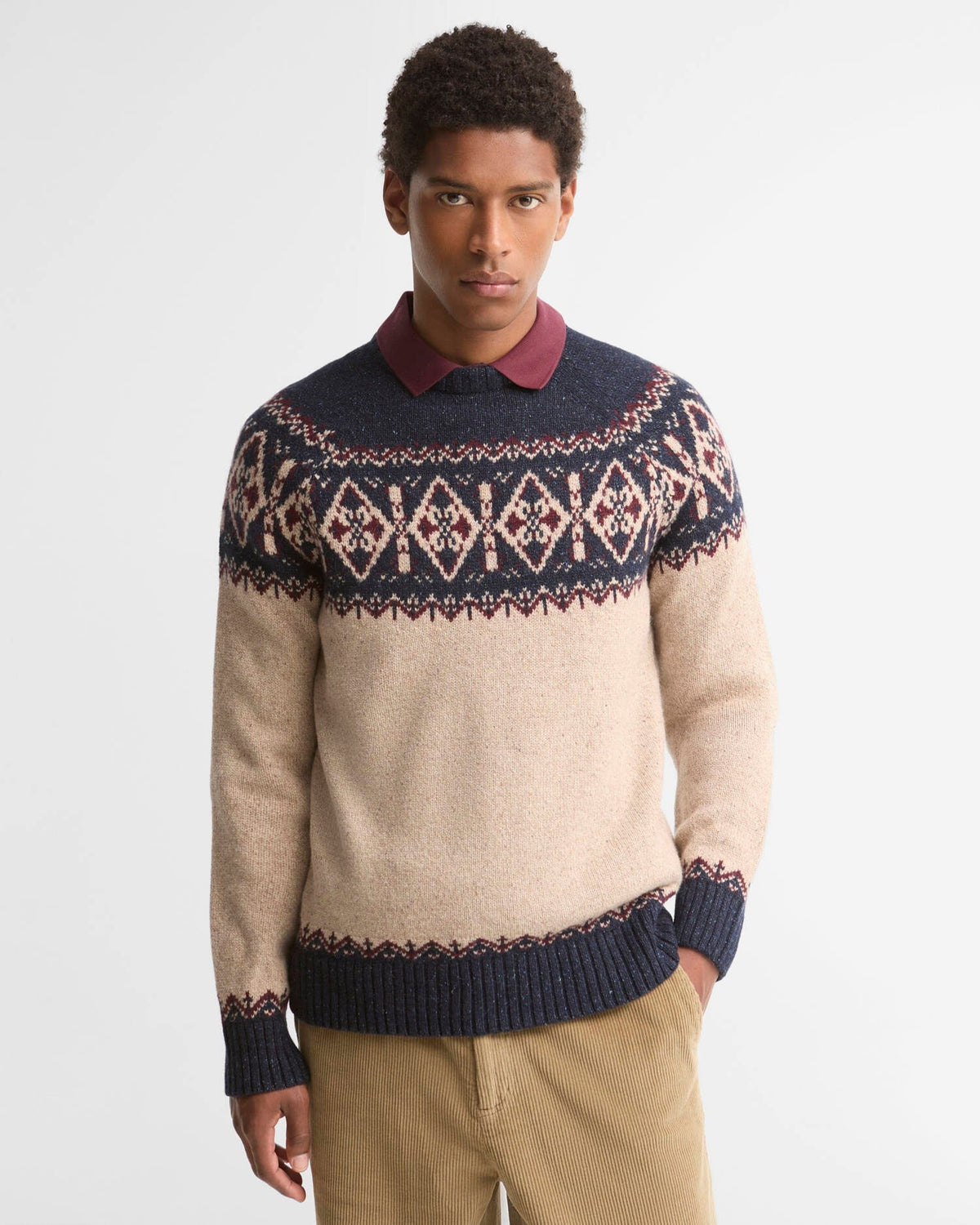 Barbour Sweaters Tisbury Fair Isle Crew Neck Jumper