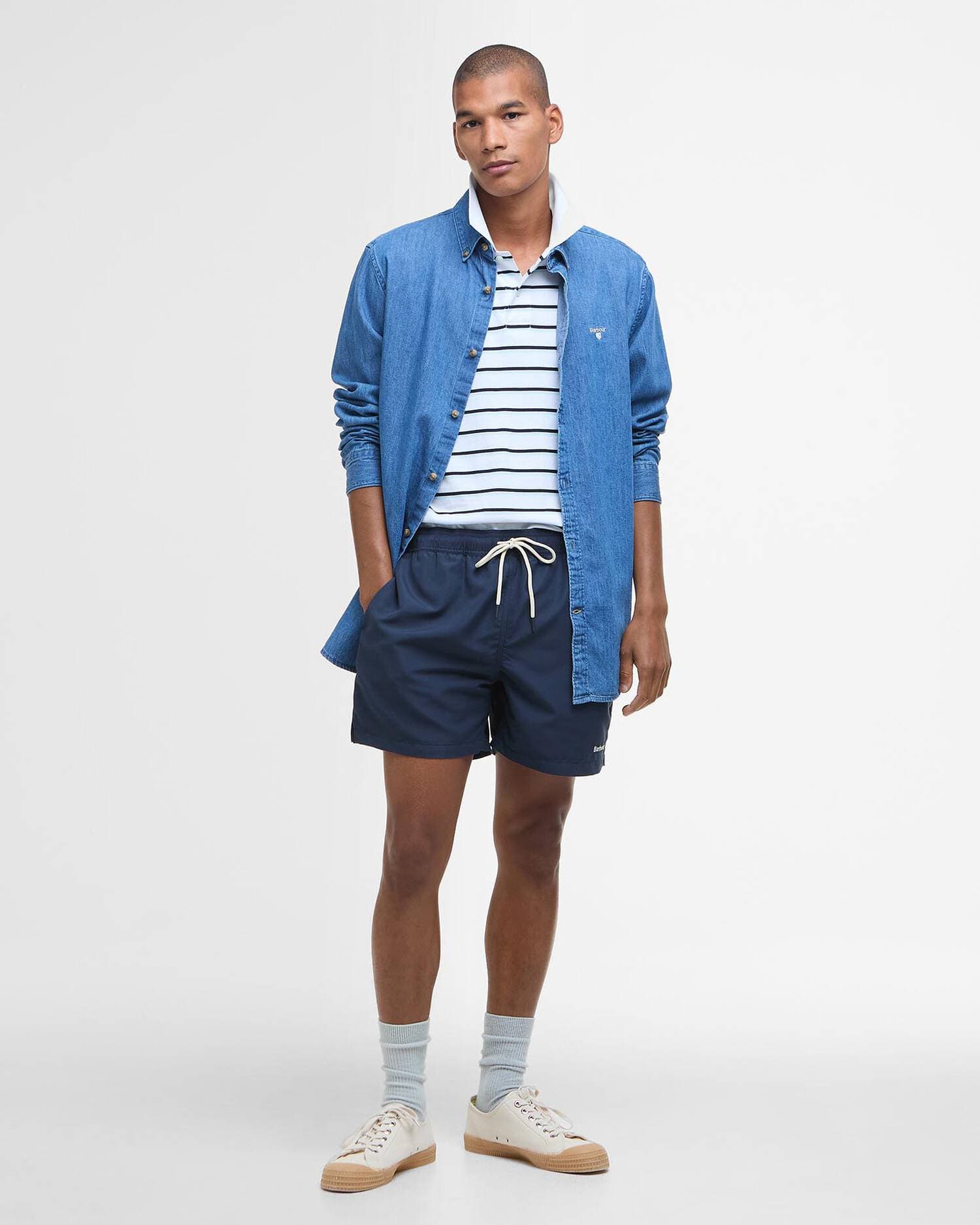 Barbour Swimwear Staple Logo 7" Swim Shorts