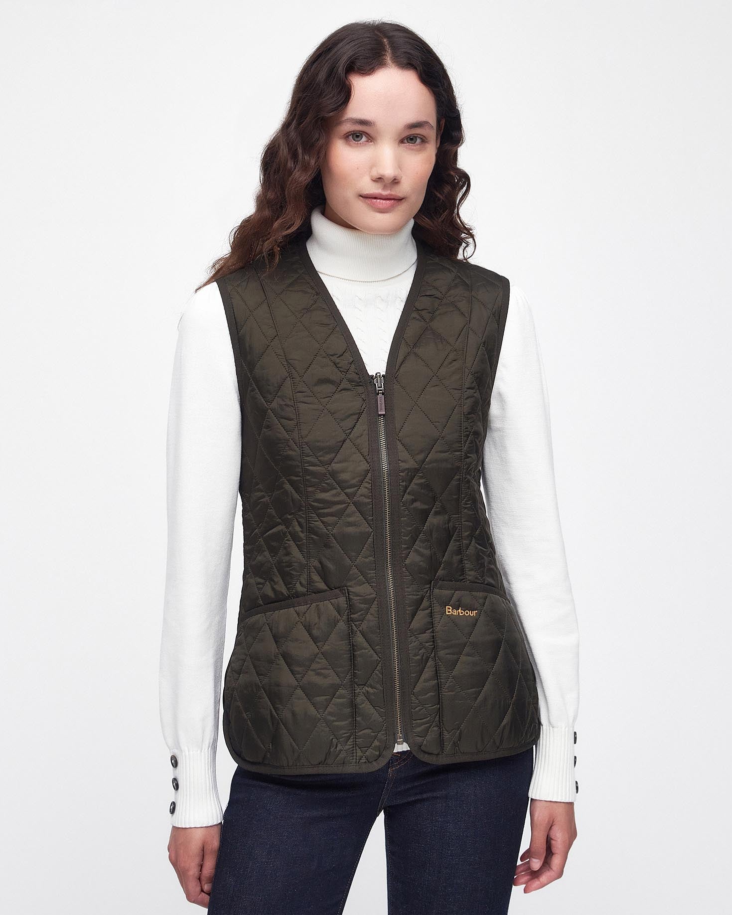 Barbour Vest OLIVE / US10 Betty Interactive Liner