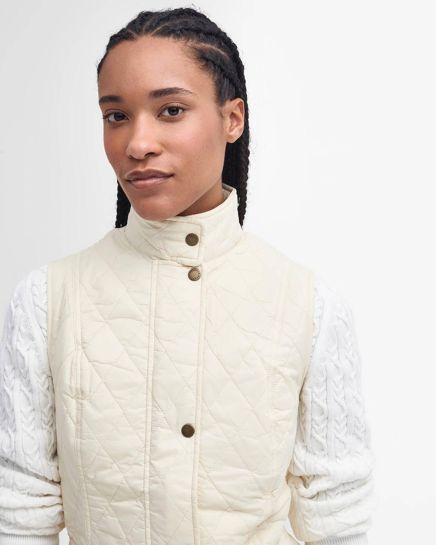 Barbour Vest Otterburn Quilted Gilet in Summer Pearl