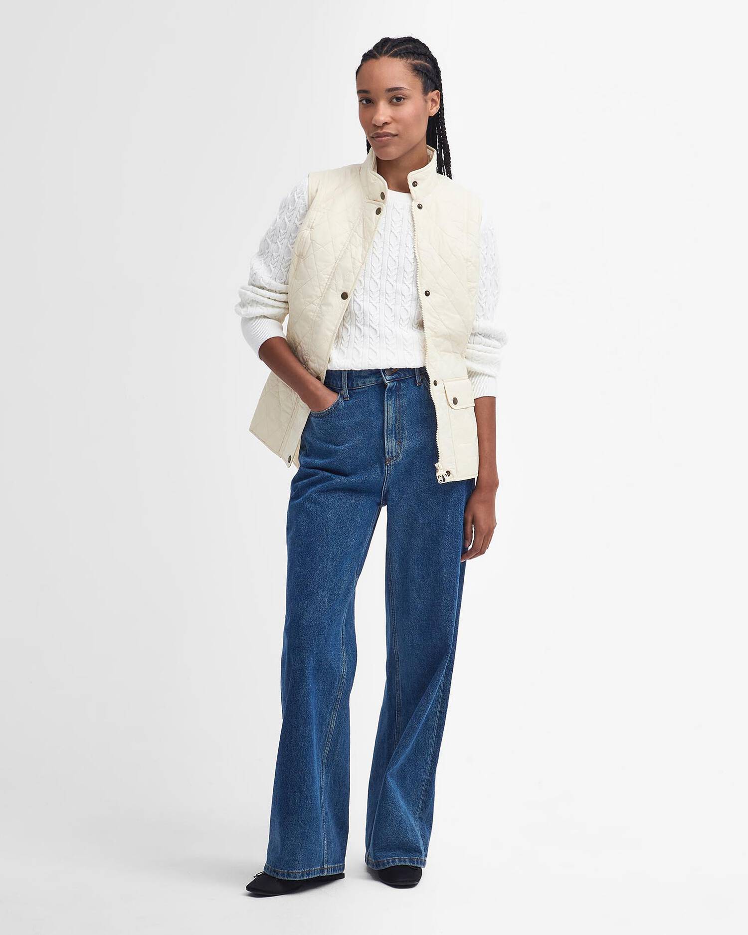 Barbour Vest Otterburn Quilted Gilet in Summer Pearl