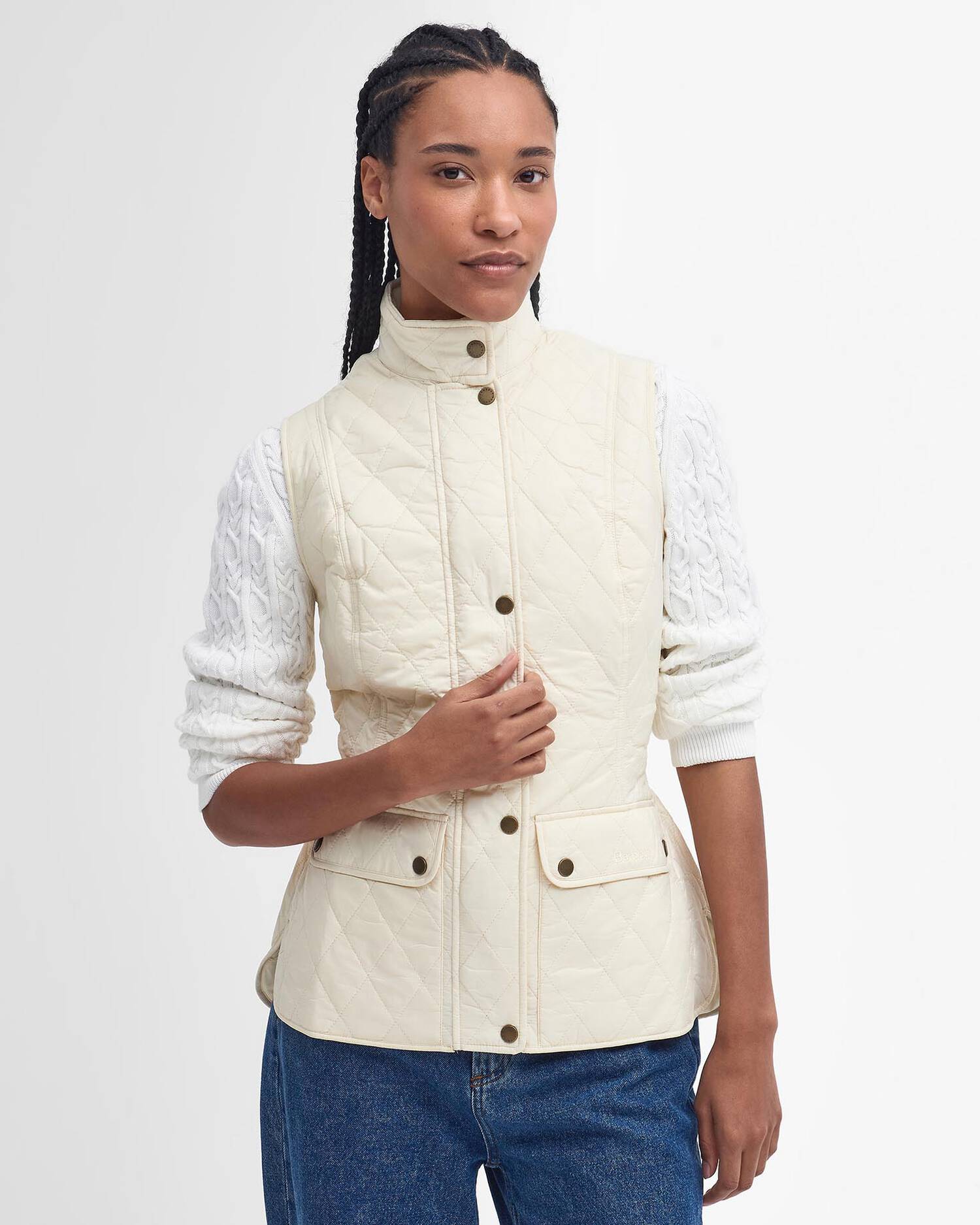 Barbour Vest Otterburn Quilted Gilet in Summer Pearl