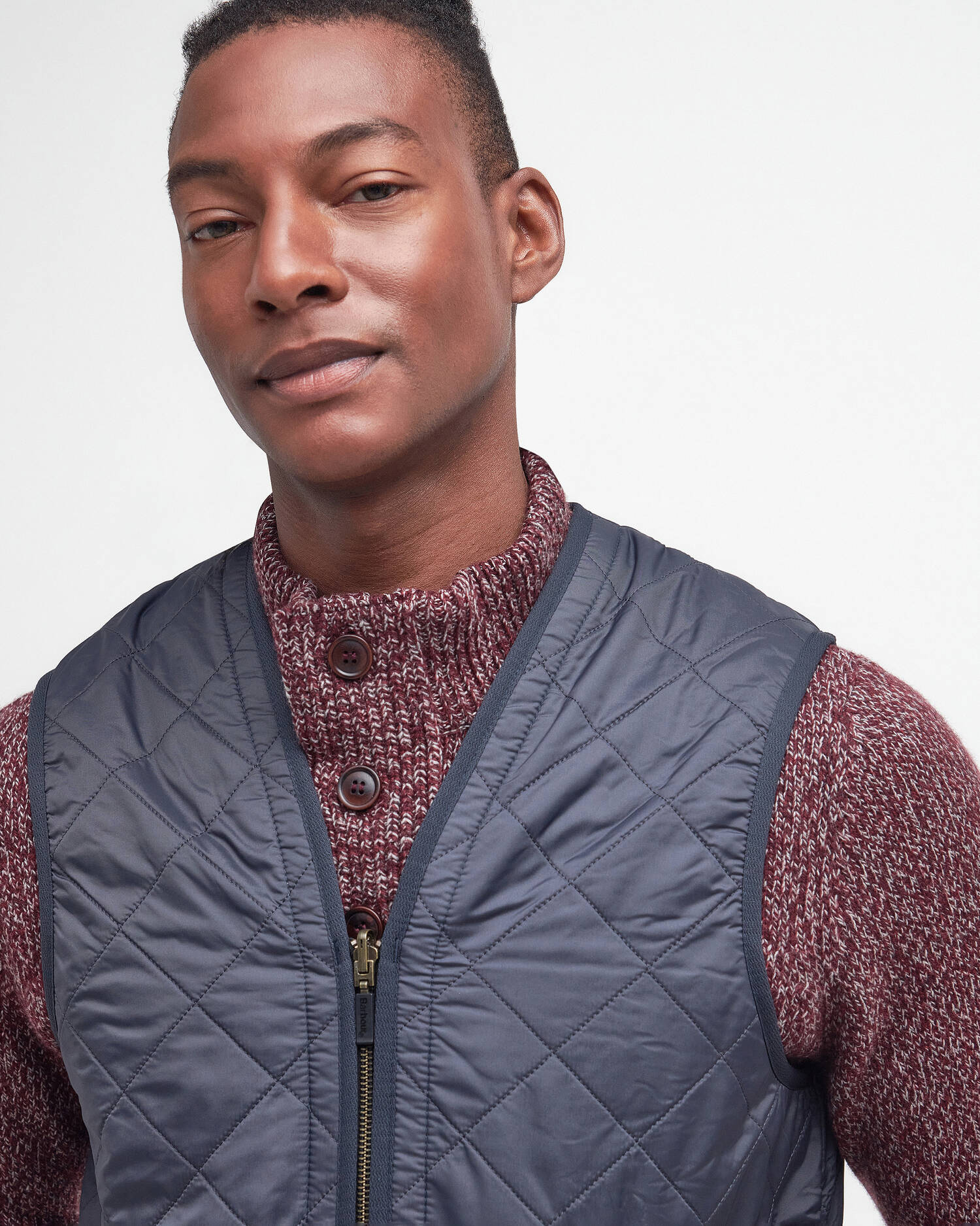 Barbour Vest Polarquilt Zip-In Liner in Cassic Navy