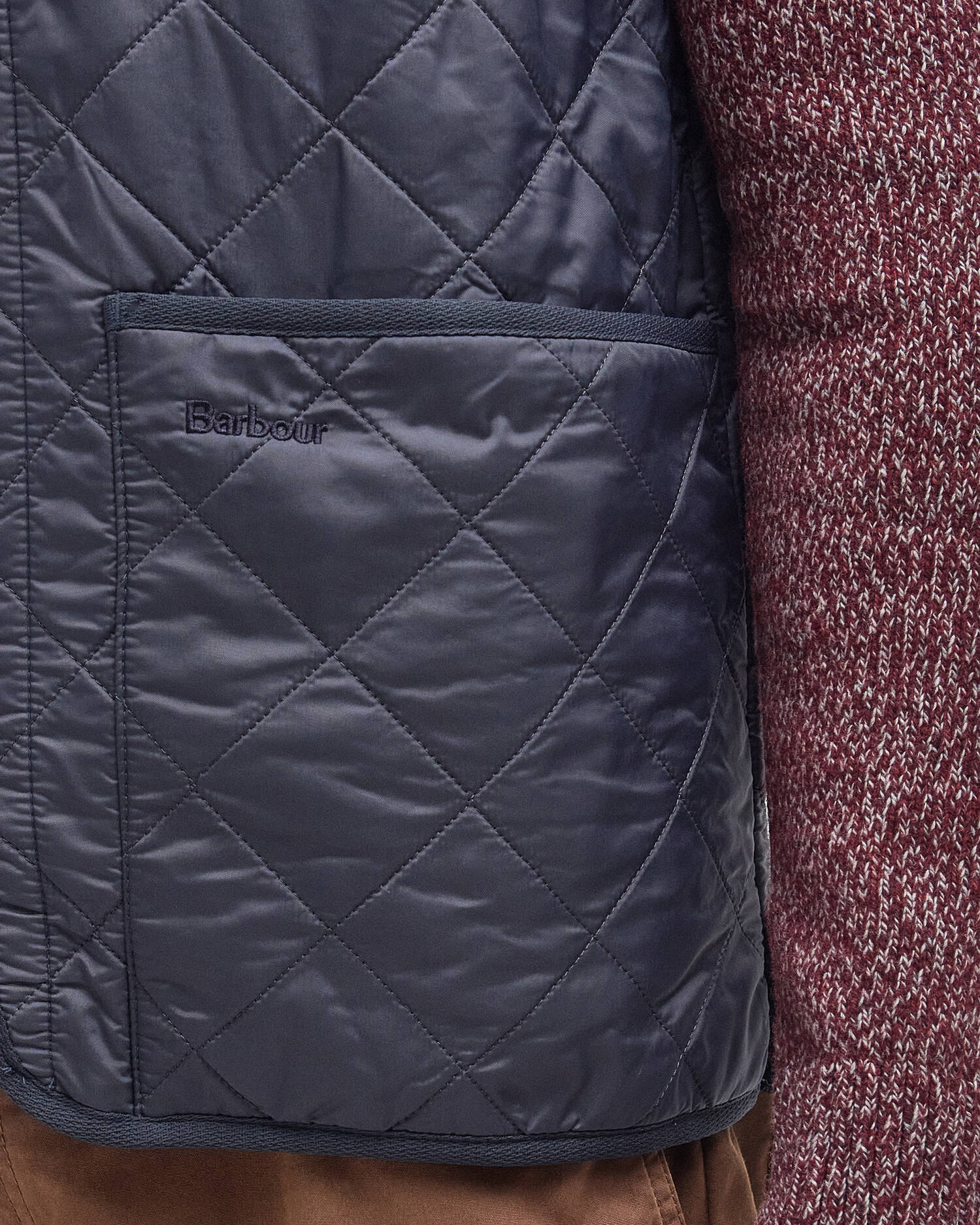 Barbour Vest Polarquilt Zip-In Liner in Classic Navy
