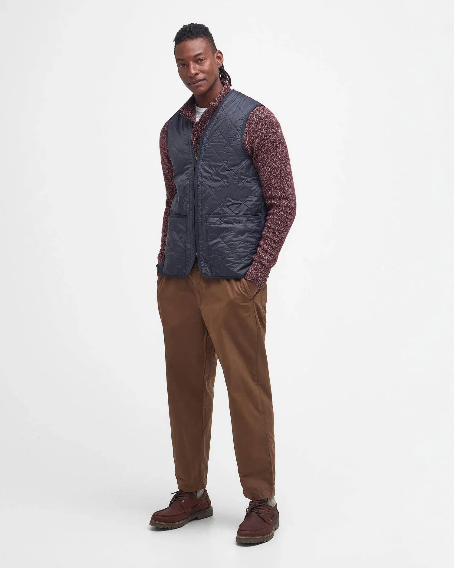 Barbour Vest Polarquilt Zip-In Liner in Classic Navy