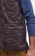 Barbour Vest Polarquilt Zip-In Liner in Dark Brown