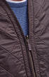 Barbour Vest Polarquilt Zip-In Liner in Dark Brown