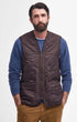Barbour Vest Polarquilt Zip-In Liner in Dark Brown