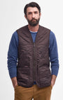 Barbour Vest Polarquilt Zip-In Liner in Dark Brown