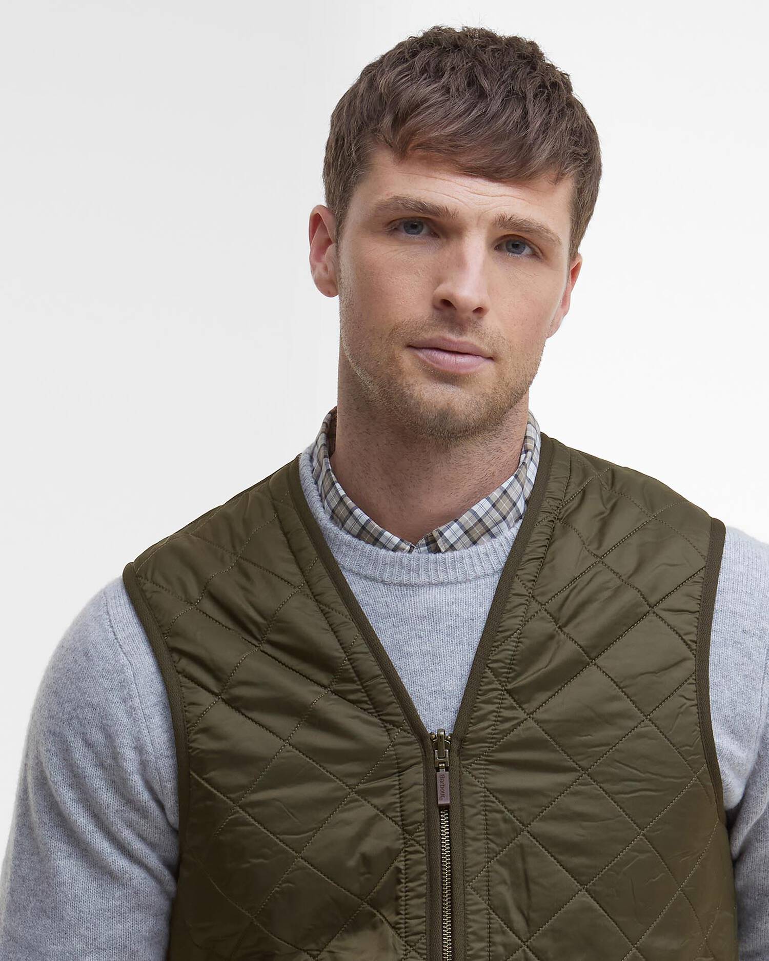 Barbour Vest Polarquilt Zip-In Liner in Olive