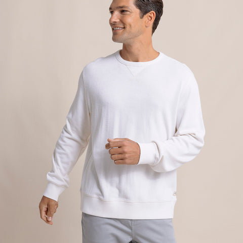 Bluffton Crewneck- Sand White