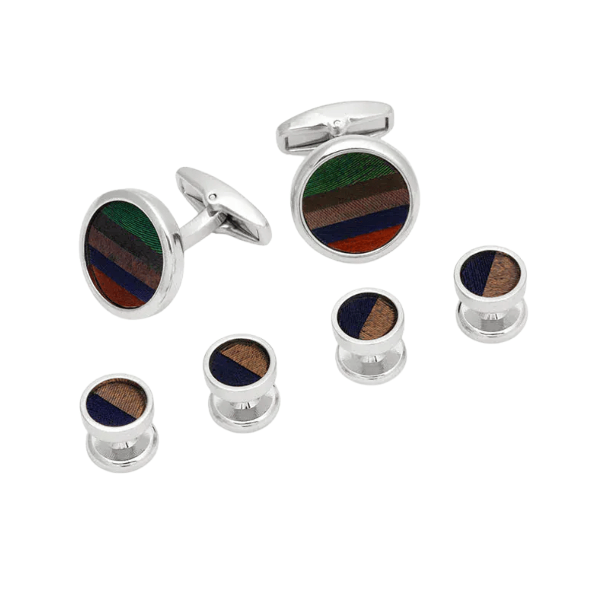 Brackish Cufflinks OS Captiva Cufflinks and Stud Set