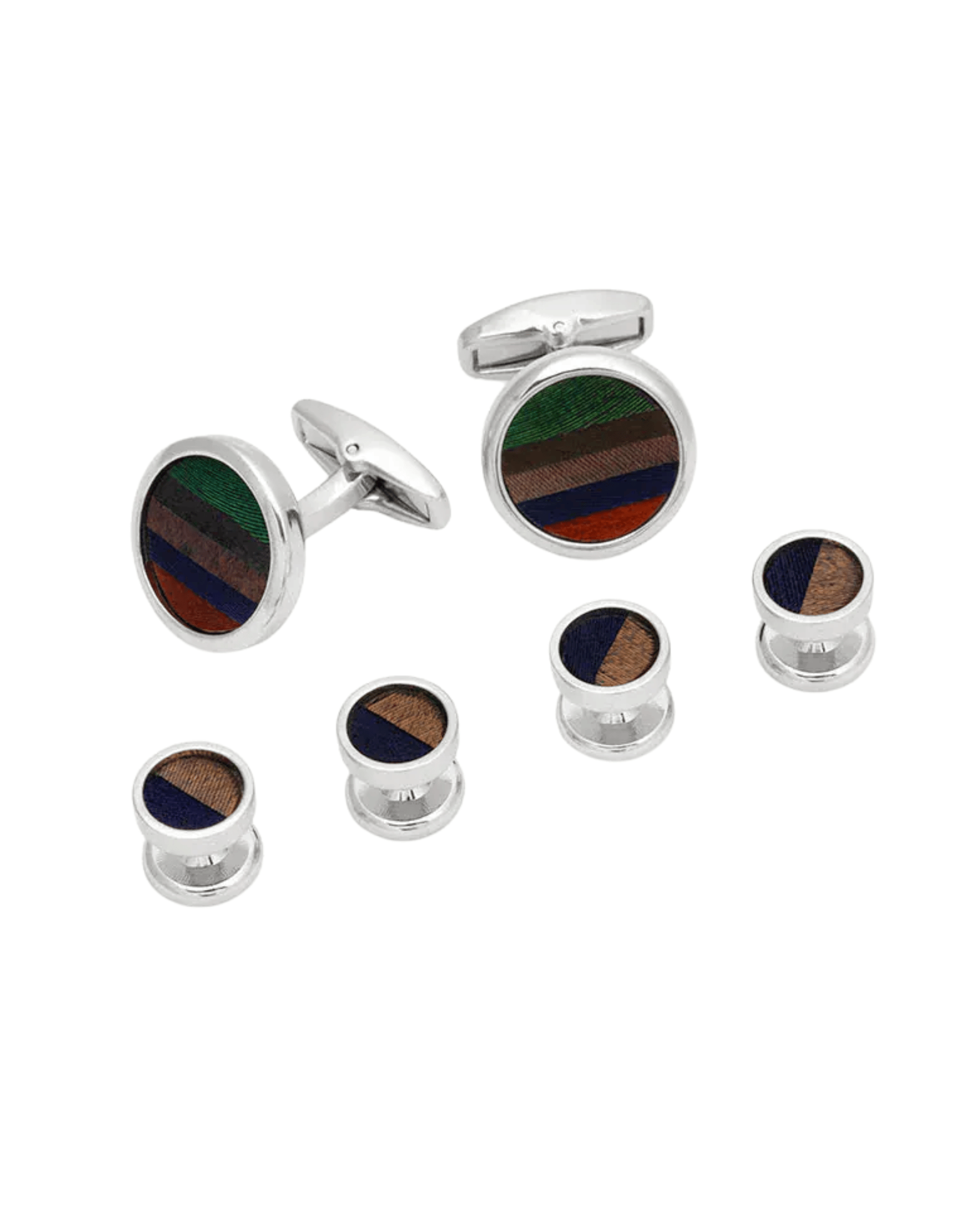 Brackish Cufflinks OS Captiva Cufflinks and Stud Set