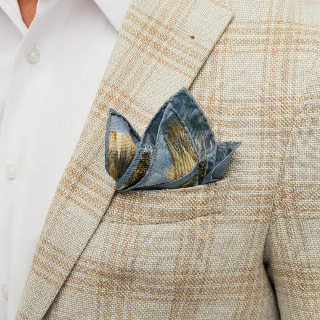 Brackish Pocket Square OS Roost Silk Pocket Square