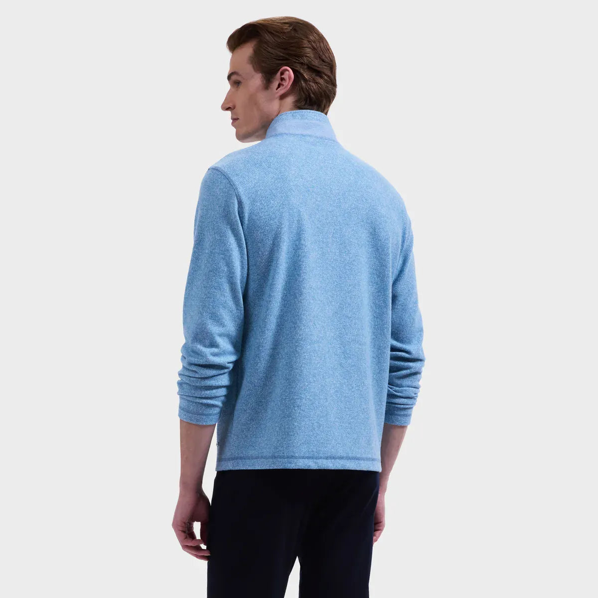 Bugatchi 1/4 Zip Micro Stripe Quarter-Zip Pullover