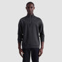 Bugatchi 1/4 Zip Twill-Effect Performance Quarter Zip in Anthracite