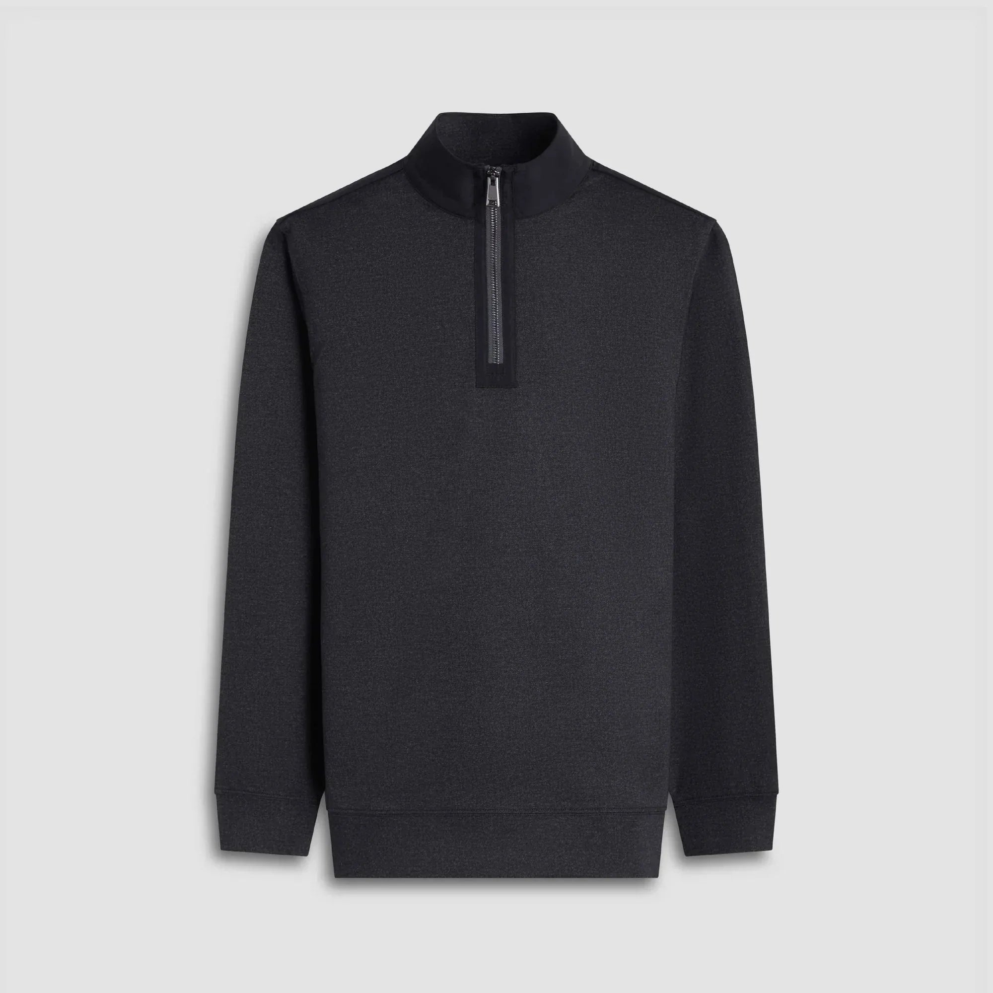 Bugatchi 1/4 Zip Twill-Effect Performance Quarter Zip in Anthracite