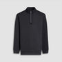 Bugatchi 1/4 Zip Twill-Effect Performance Quarter Zip in Anthracite