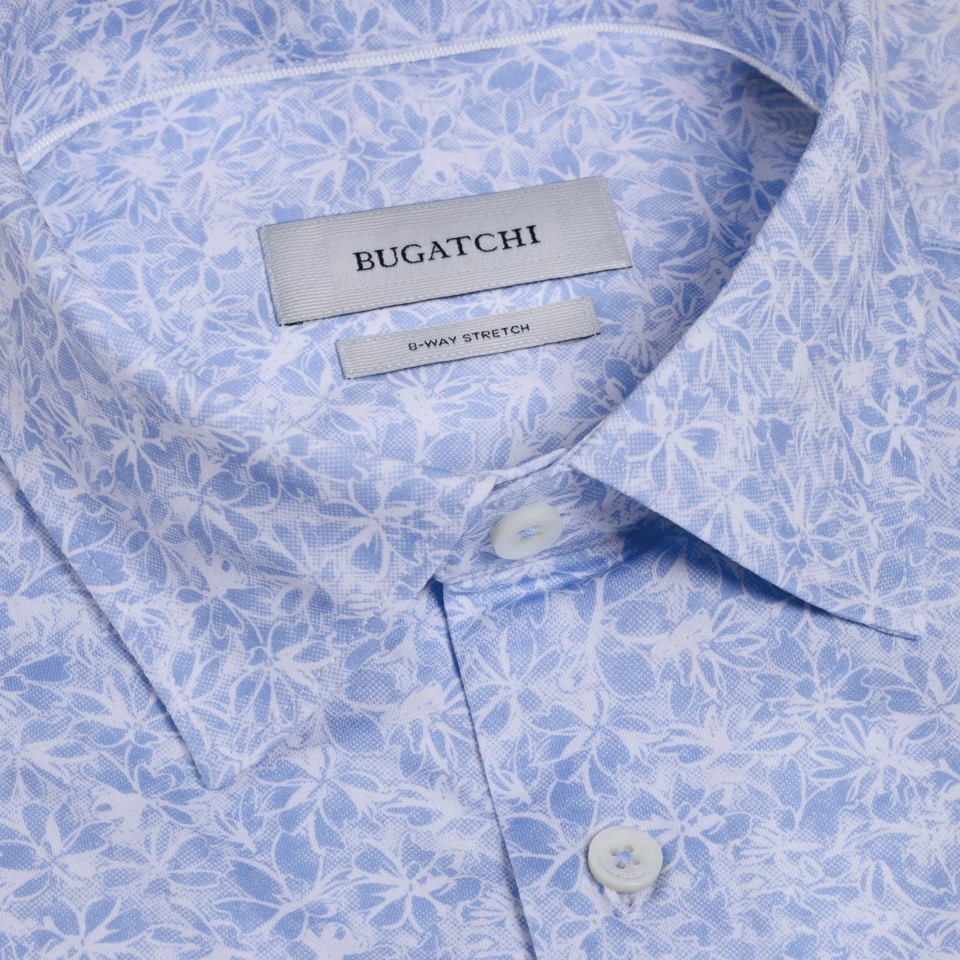 Bugatchi Camp Shirt Milo OoohCotton® Floral Short-Sleeve Shirt