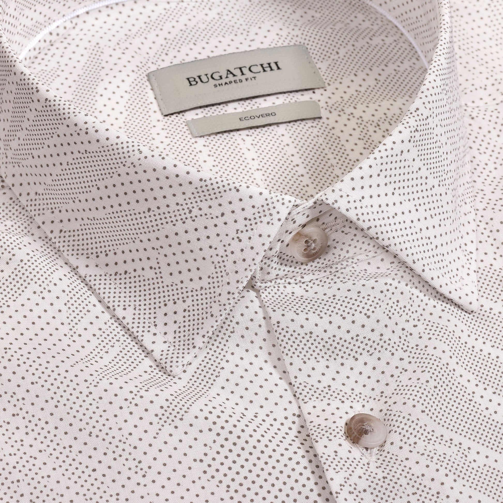 Bugatchi Camp Shirt Vero Micro Dot Short in White