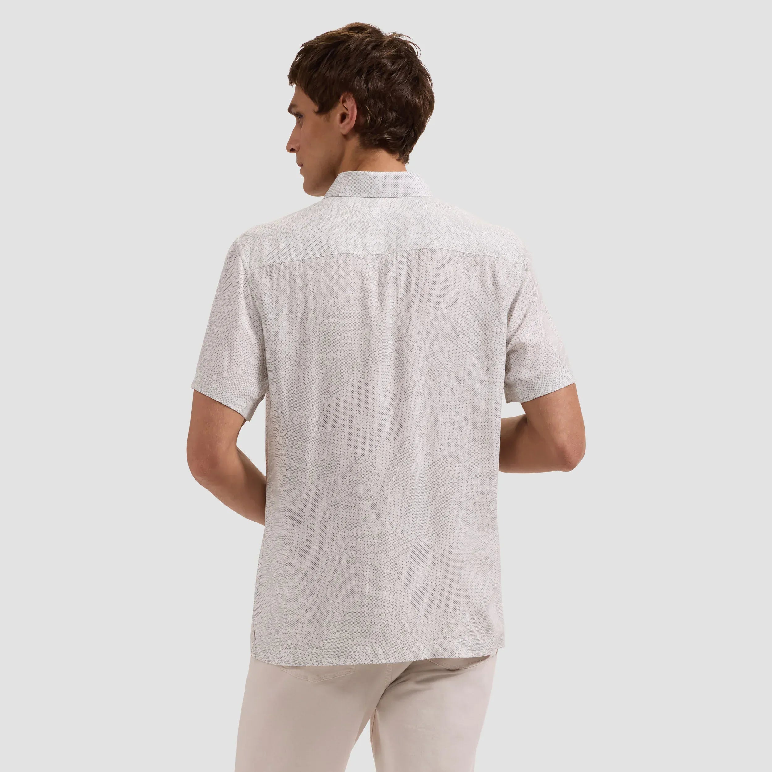 Bugatchi Camp Shirt Vero Micro Dot Short in White
