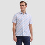 Bugatchi Camp Shirt Vero Short-Sleeve Shirt in Hazy Blue