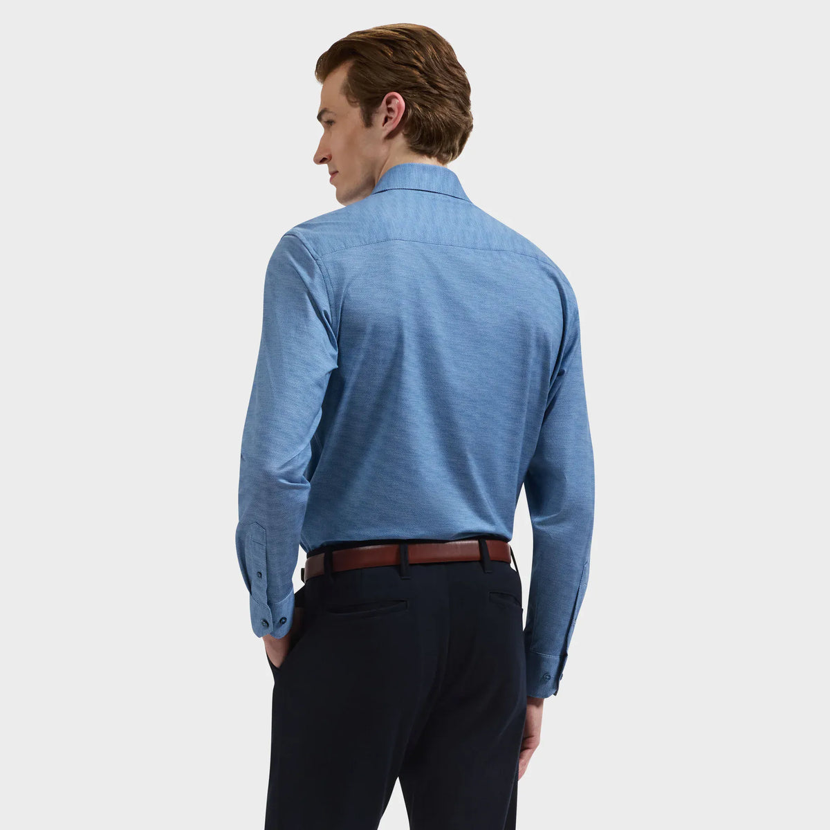 Bugatchi Dress Shirts James OoohCotton® Herringbone Shirt