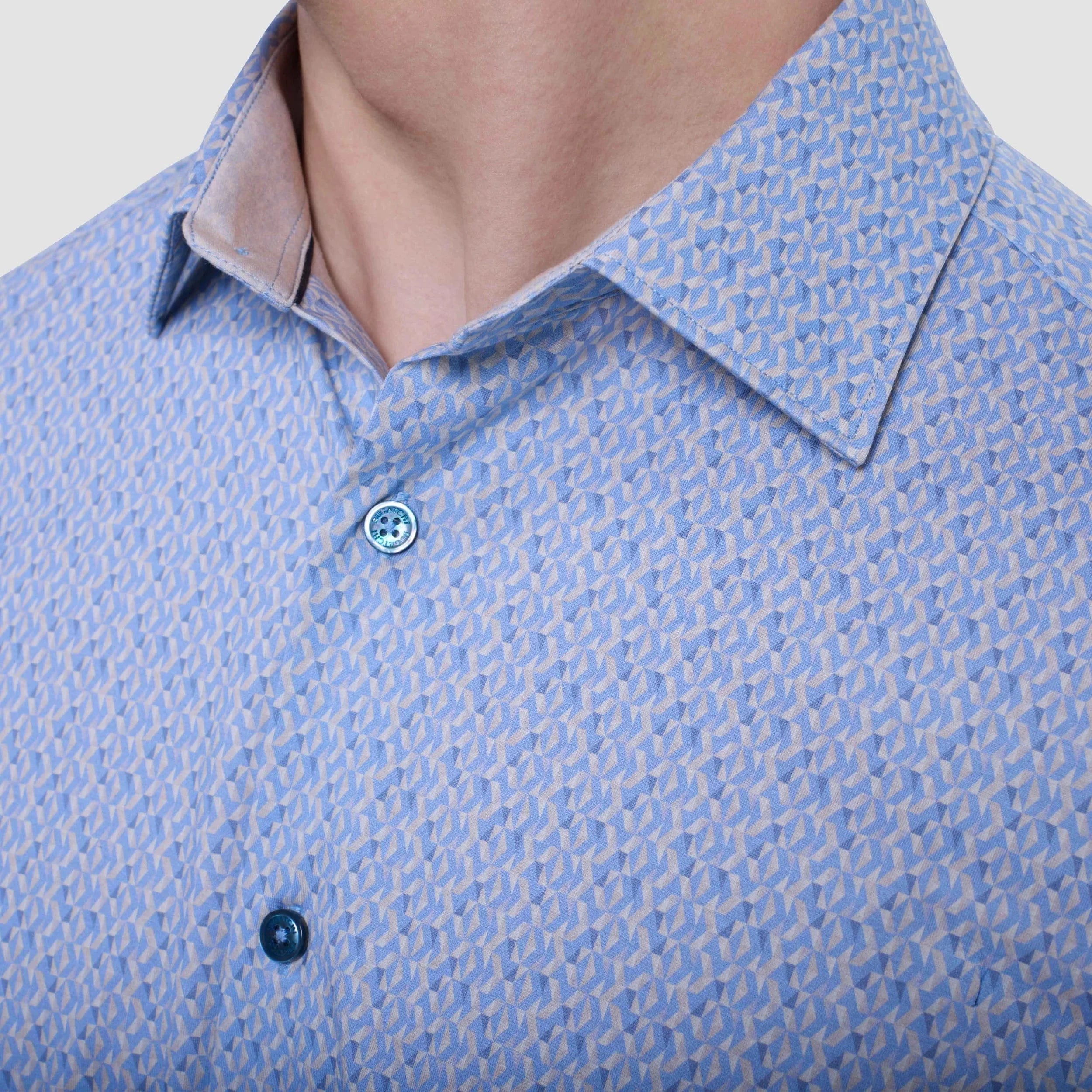 Bugatchi Dress Shirts Jimmy Double-Sided Geometric & Solid OoohCotton® Shirt