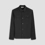 Bugatchi Flannels & Overshirts Soft Touch Performance Melange Knit Shirt in Black