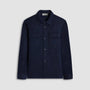 Bugatchi Flannels & Overshirts Twill-Effect Knit Overshirt
