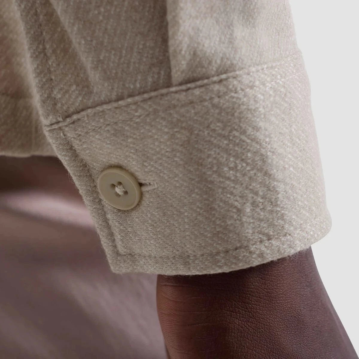 Bugatchi Flannels & Overshirts Twill-Effect Knit Overshirt