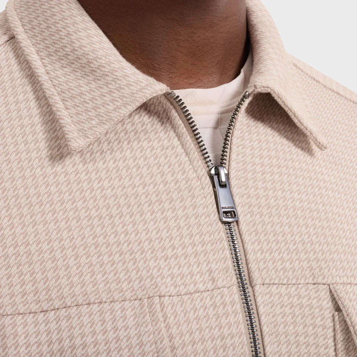 Bugatchi Jackets Houndstooth Zip Jacket