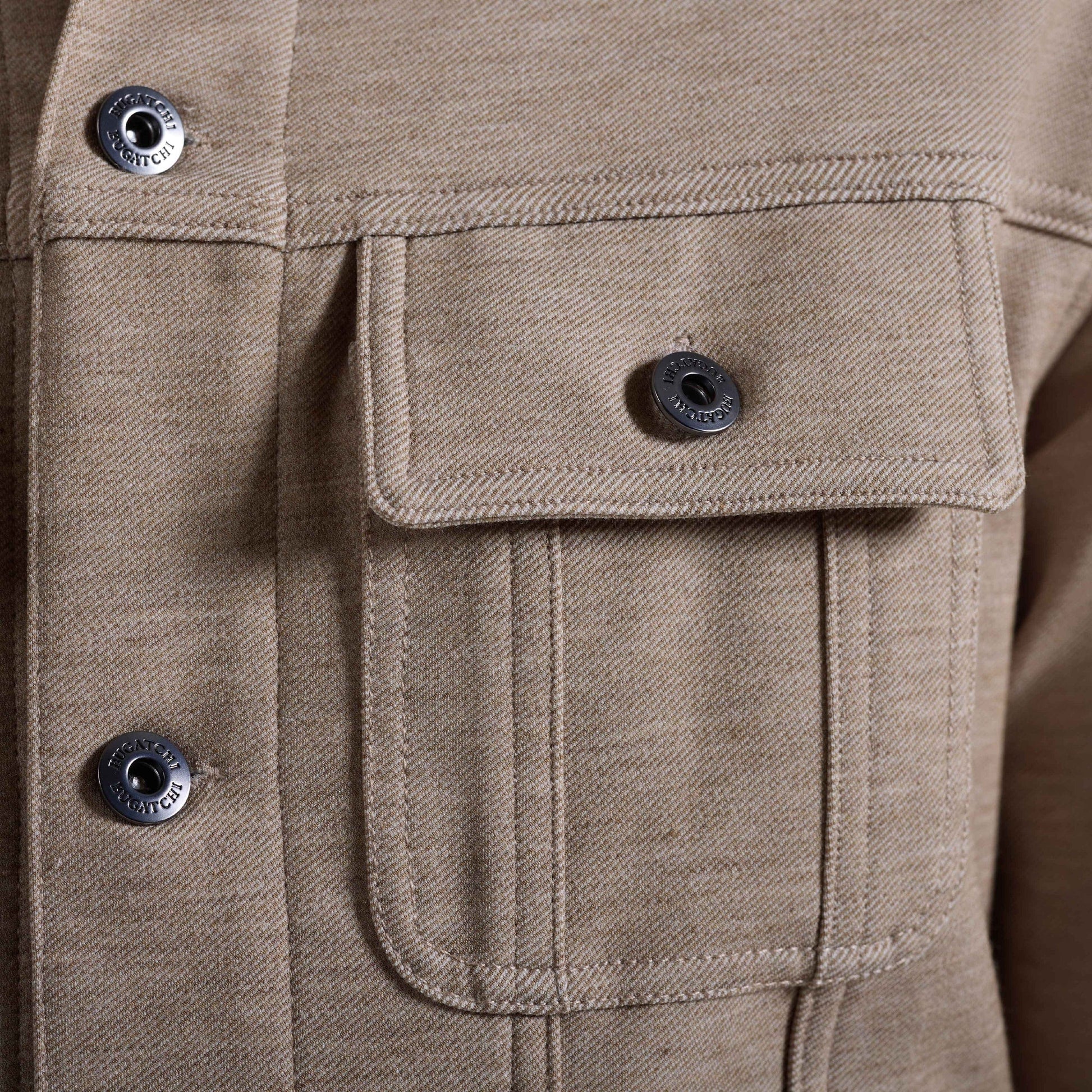 Bugatchi Outerwear Twill-Effect Knit Trucker Jacket