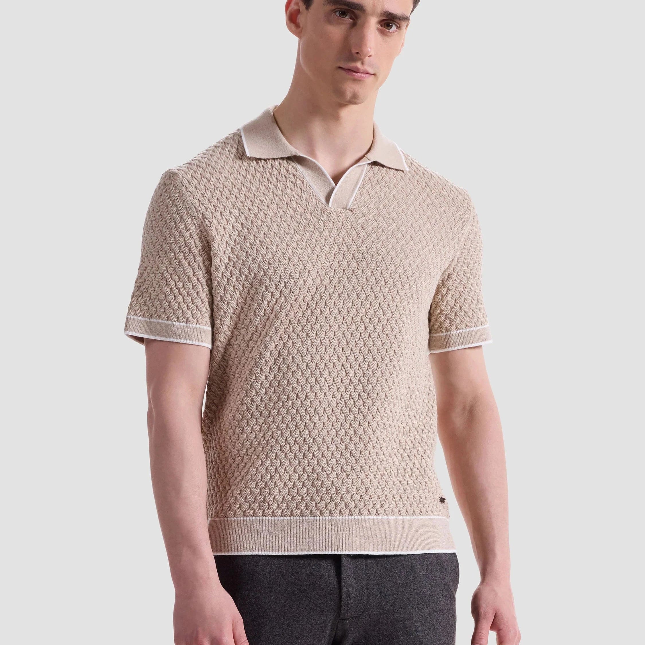 Bugatchi Polos 271 / M Diamond Cable Polo Sweater
