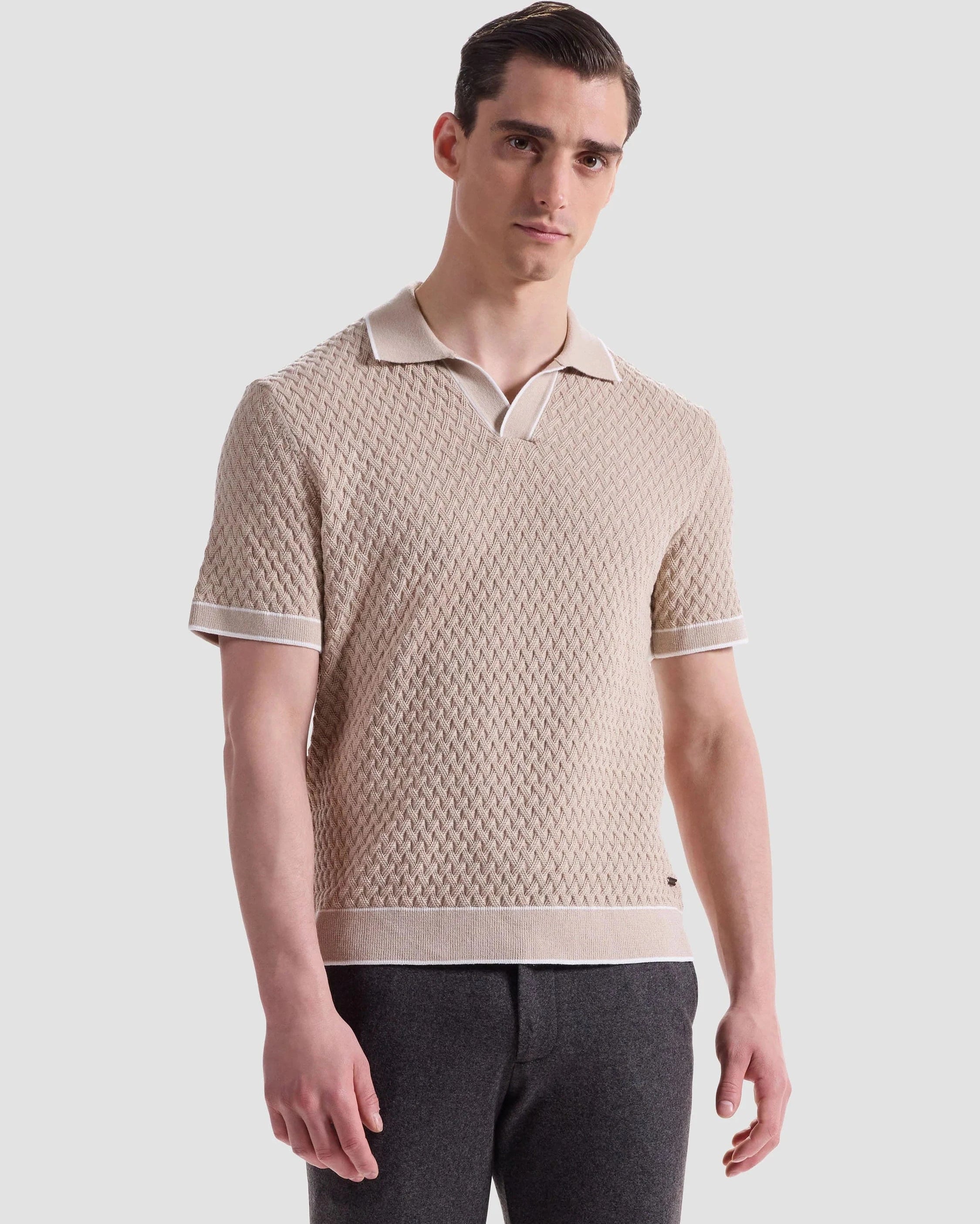 Bugatchi Polos 271 / M Diamond Cable Polo Sweater
