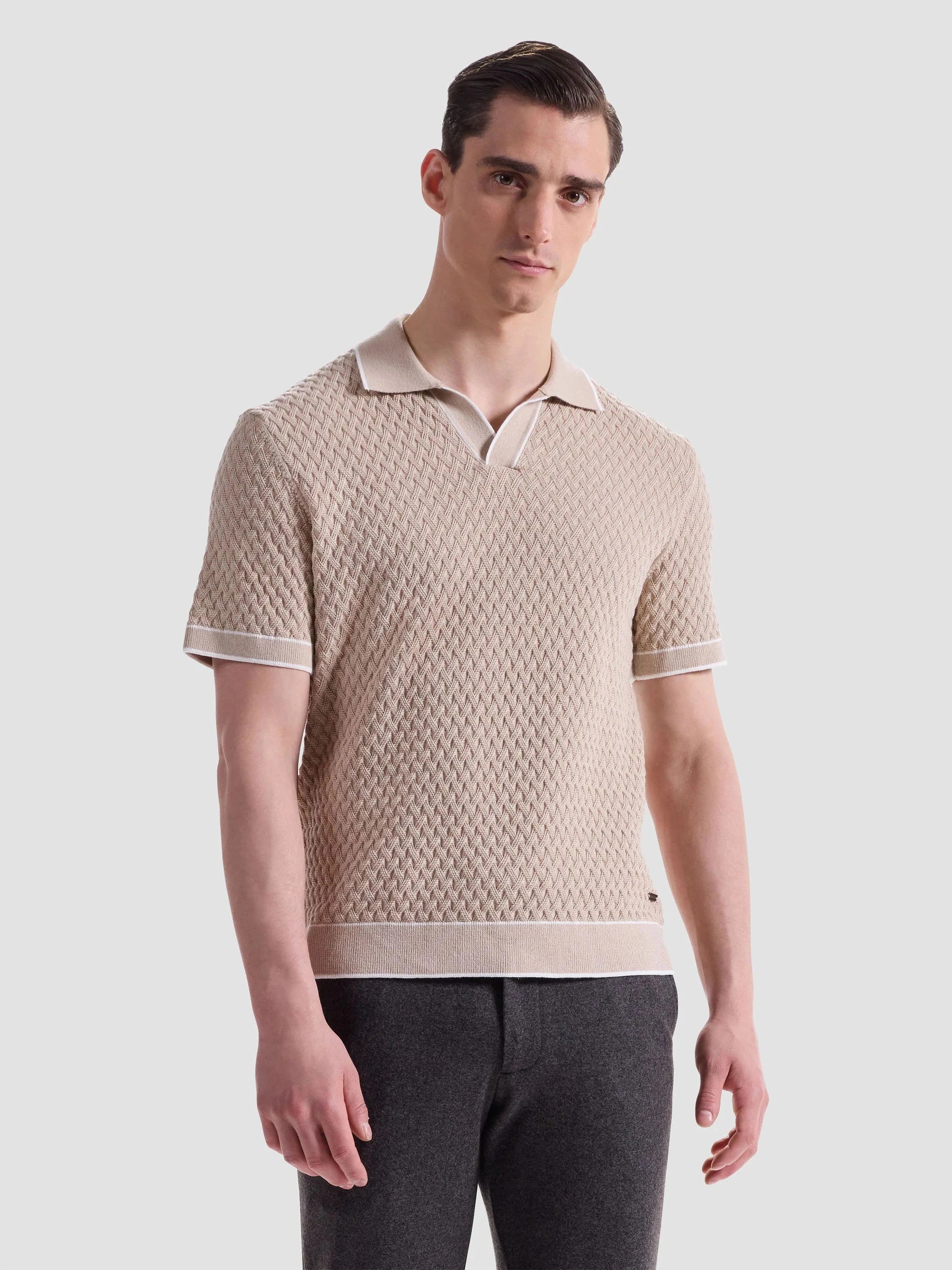 Bugatchi Polos 271 / M Diamond Cable Polo Sweater