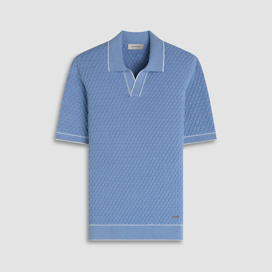 Bugatchi Polos Air Blue / M Diamond Cable Polo Sweater