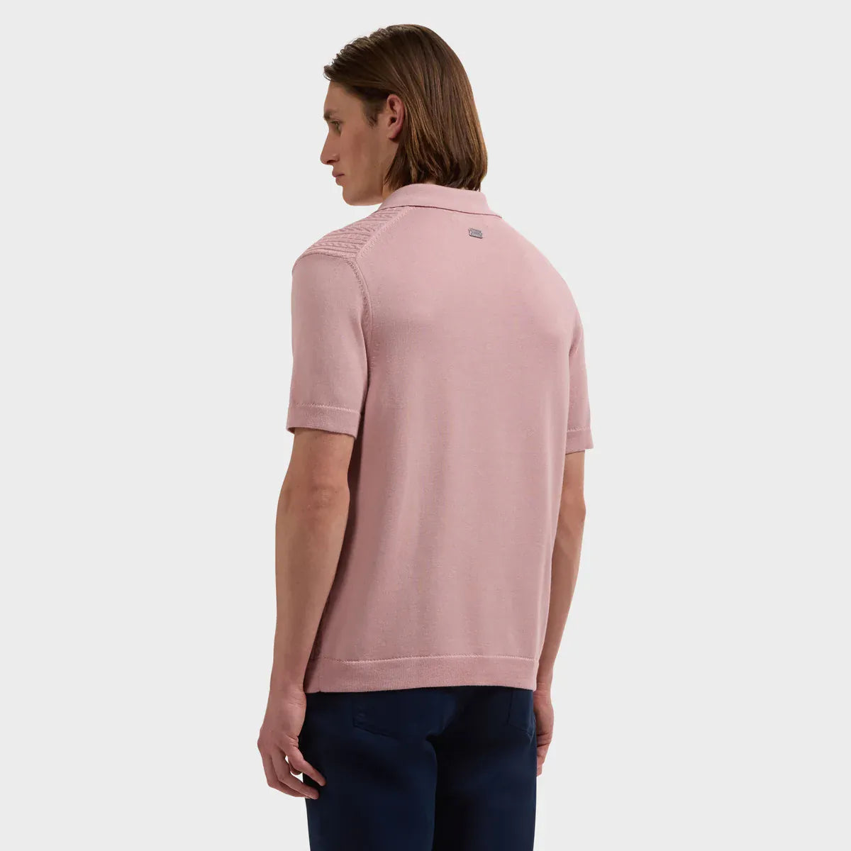 Bugatchi Polos Cable Knit Full Button Short-Sleeve Polo Sweater