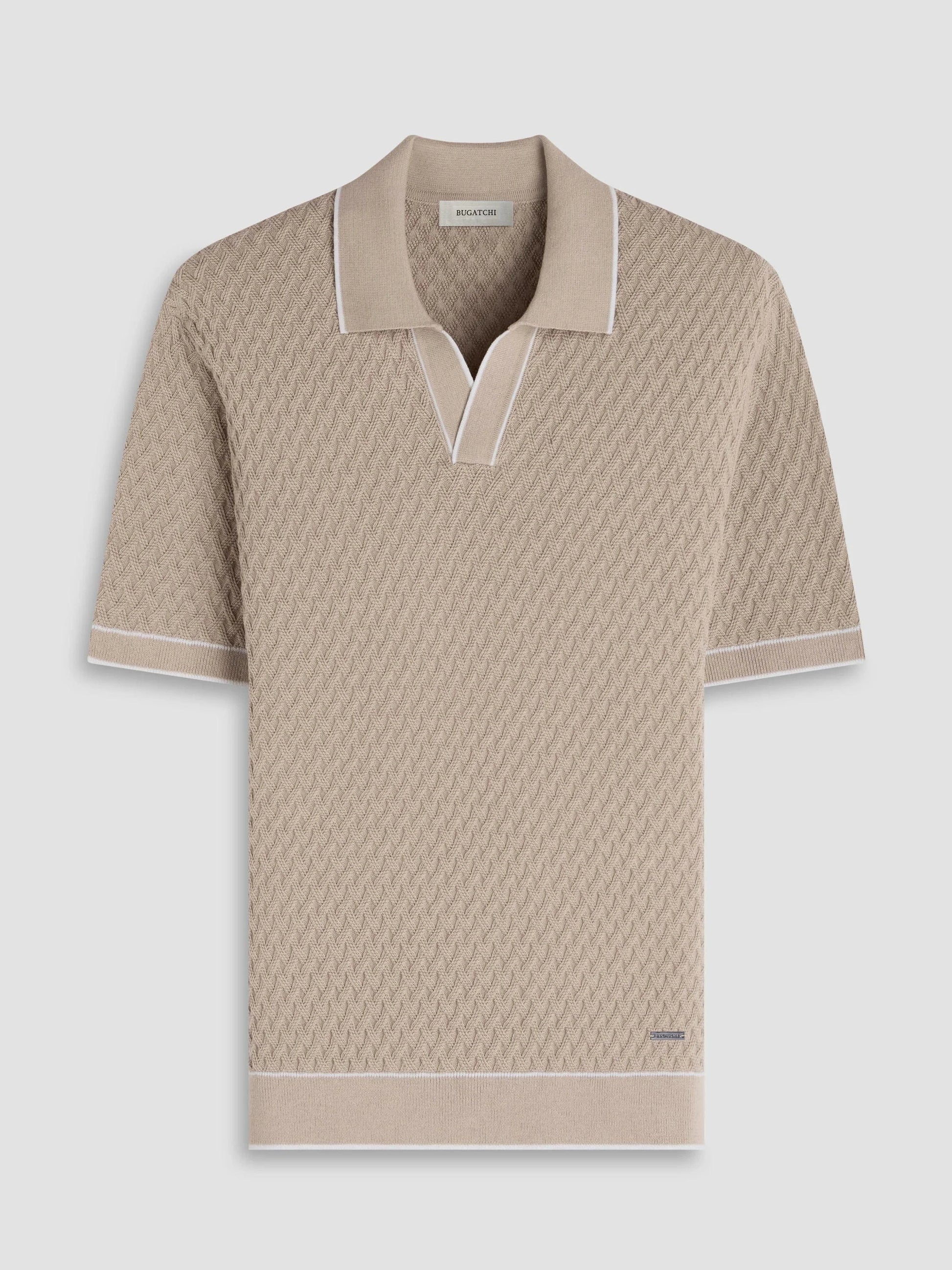 Bugatchi Polos Diamond Cable Polo Sweater