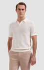 Bugatchi Polos Johnny Collar Short-Sleeve Sweater in Chalk