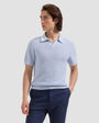 Bugatchi Polos Johnny Collar Short-Sleeve Sweater in Ice